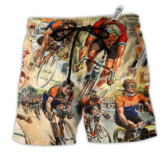 Bike Get Your Ride Bicycle Racing Hawaiian Print Beach Shorts For Vehicle Lover Vacation Wear