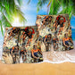 Bicycle Racing Beach Shorts Pattern Detail For Cruise Vacations And Laid Back Daily Wear