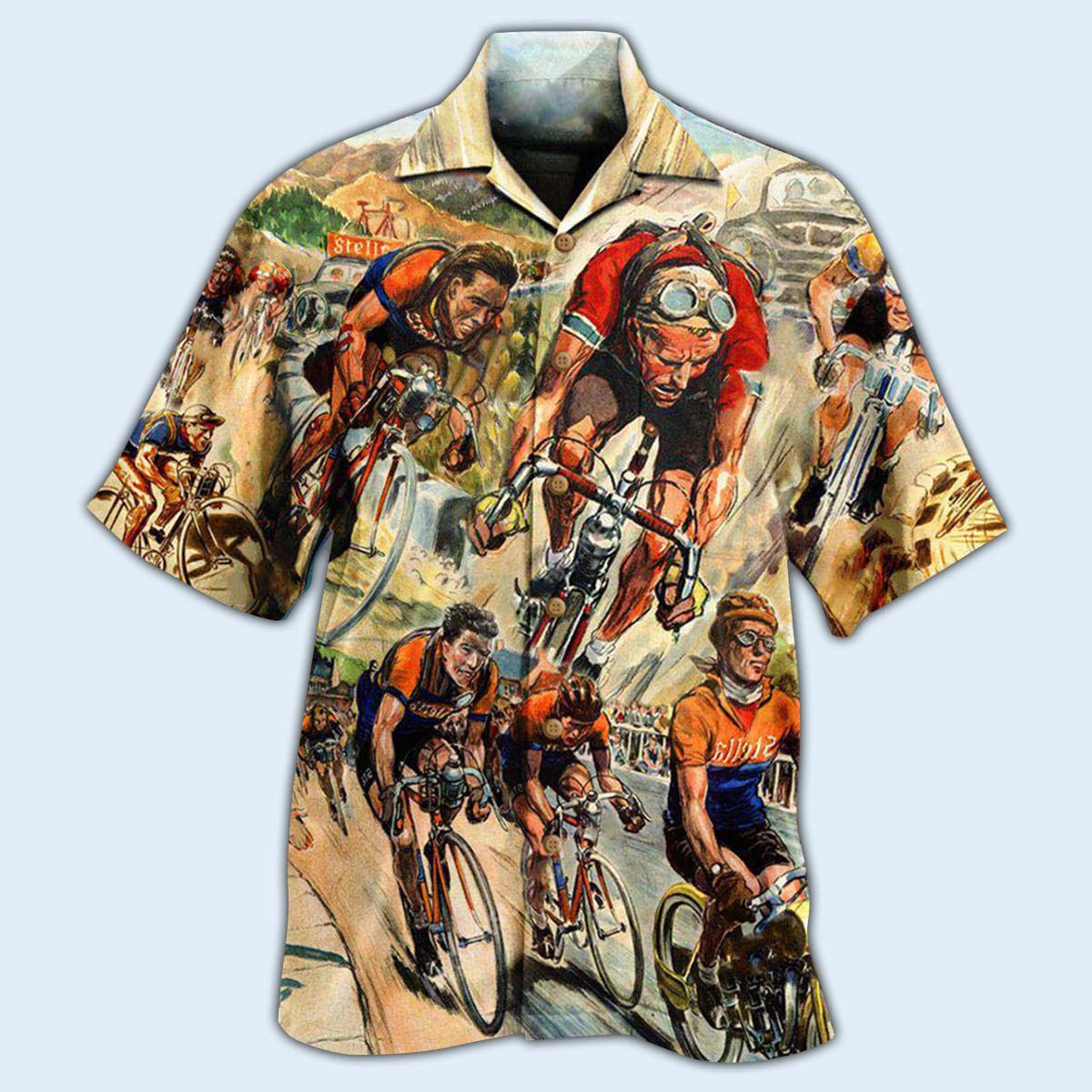 Bicycle Ride Racing Hawaiian Shirt For Coastal Adventures And Warm Weather Wear