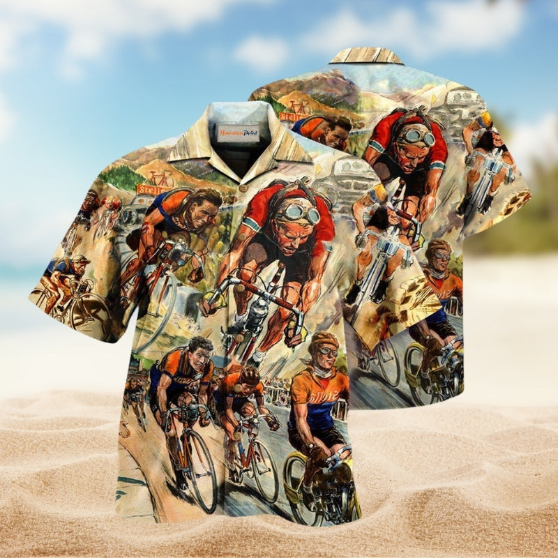 Bike Get Your Ride Bicycle Racing Hawaiian Shirt For Resort Travel Scenic Drives And Casual Summer Wear