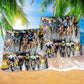 Enjoy Bicycle Beach Shorts Pattern Detail For Outdoor Activities And Vacation Ready Style