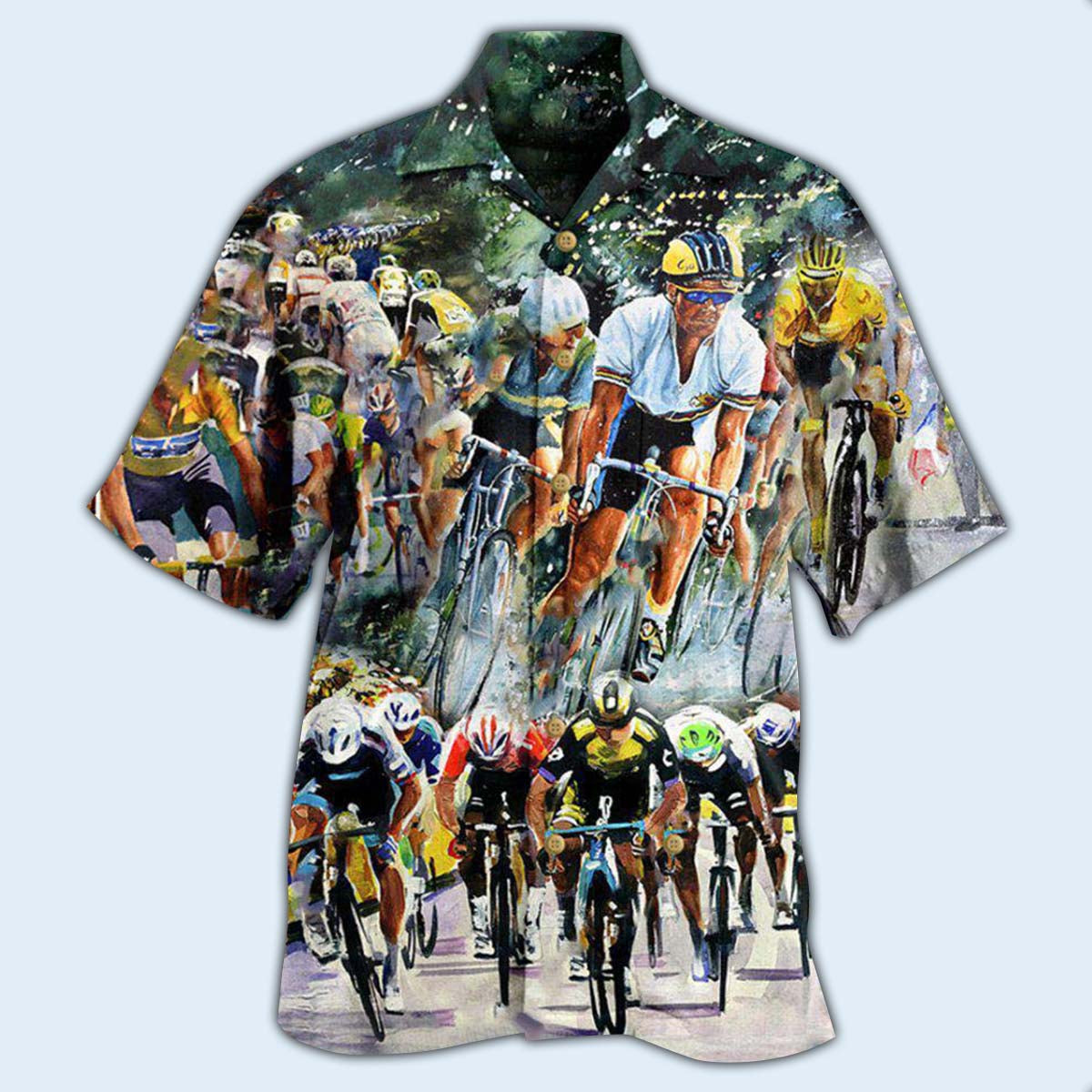 Playful Bicycle Hawaiian Shirt With All Over Print For Island Holidays Summer Parties And Casual Outdoor Wear