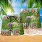 Floral Bicycle Beach Shorts Pattern Detail For Leisure Travel And Laid Back Daily Wear