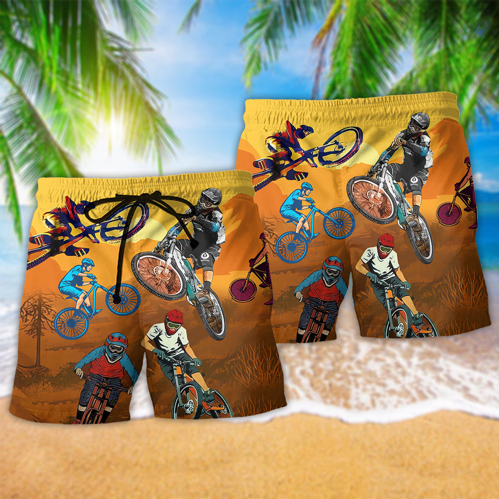 Bike Racing Beach Shorts Pattern Detail For Beachside Relaxation And Relaxed Holiday Style