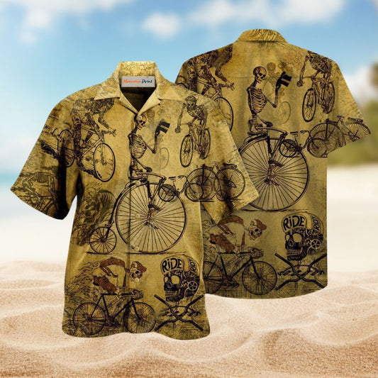 Bike Skull Ride Hawaiian Shirt For Fantasy Fans, Resort Trips, And Imaginative Summer Style