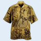 Vintage Bicycle And Skull Hawaiian Shirt With Detailed Graphic For Warm Weather Adventures Parties And Daily Comfort