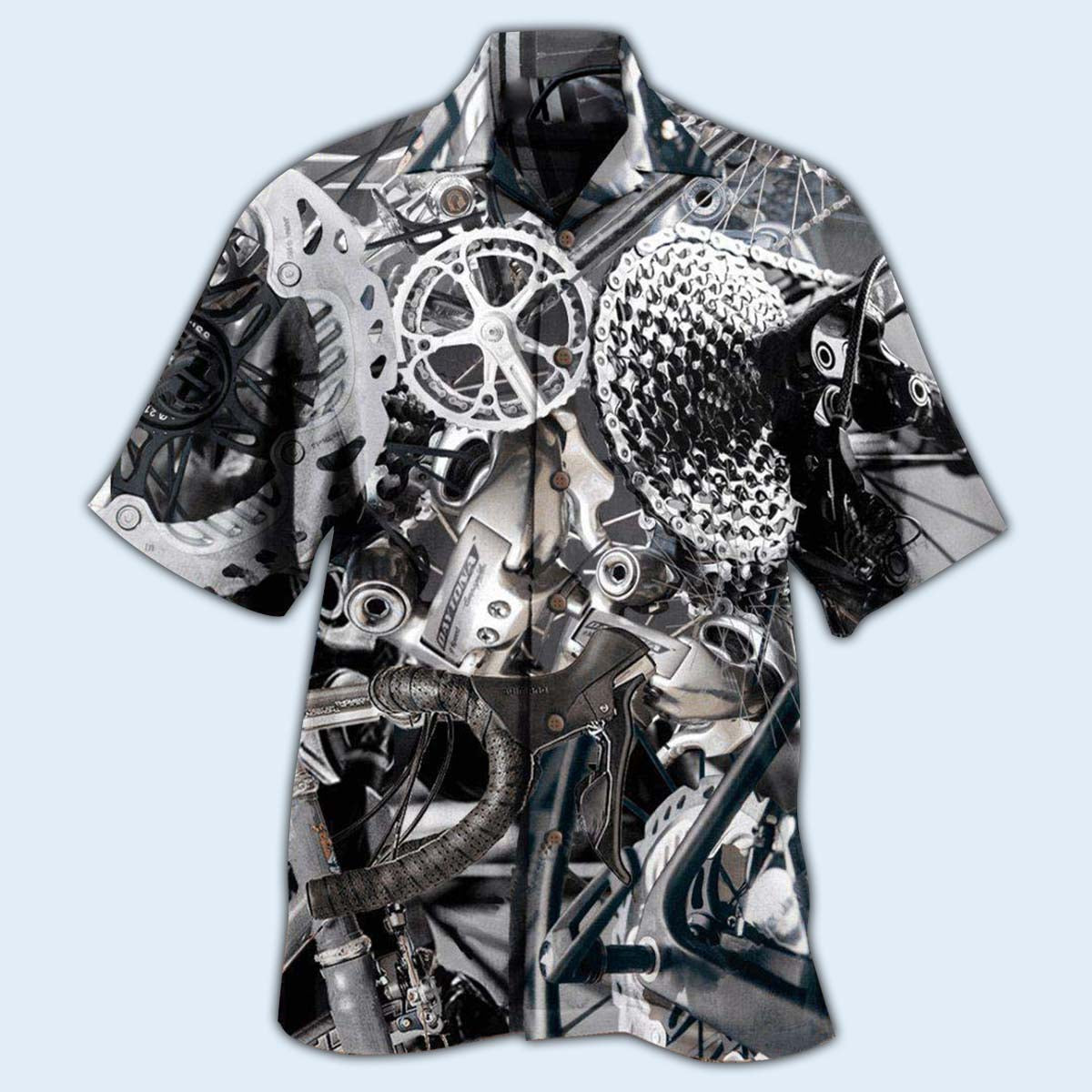 Dark Bicycle Doubt Pedal Hawaiian Shirt Design Detail For Beach Days And Holiday Travel