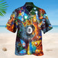 Festive Billiard Fire Christmas Hawaiian Shirt For Resort Trips, Coastal Parties, And Warm Weather Style