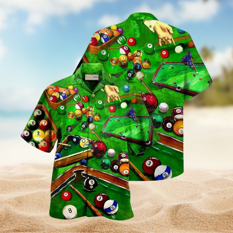 Billiard Is My Life My Love Hawaiian Shirt For Summer Vacation Beach Travel And Relaxed Casual Wear