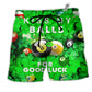Billiard Kiss My Balls For Good Luck Saint Beach Shorts For Active Summer Travel