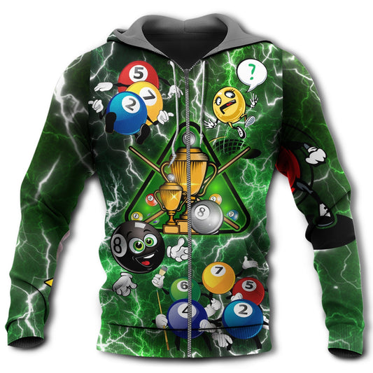 Funny Billiards Lover Lightning Hoodie For Casual Outfits Outdoor Trips And Comfortable Layering