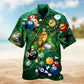 Christmas Santa Hawaiian Shirt Collar And Front View For Coastal Travel