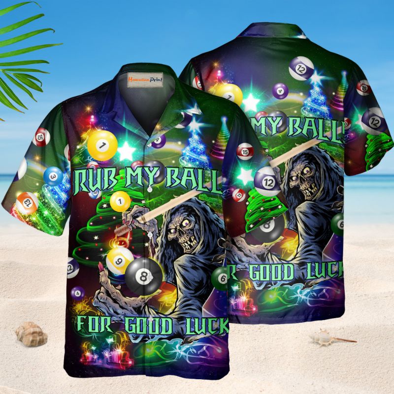 Billiard Rub Ball Christmas Hawaiian Shirt For Tropical Holidays, Outdoor Gatherings, And Everyday Comfort