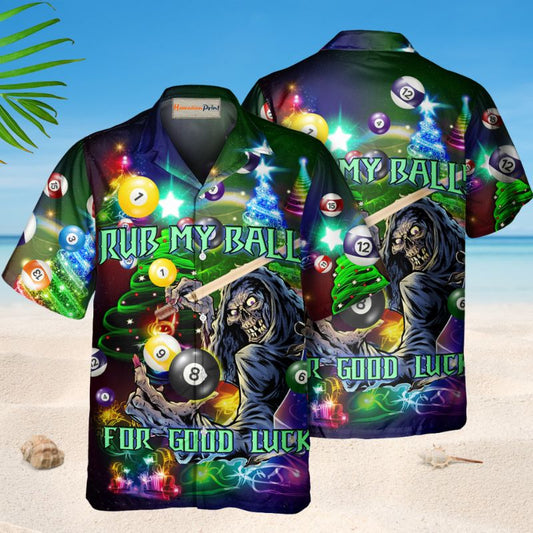 Billiard Rub Ball Christmas Hawaiian Shirt For Tropical Holidays, Outdoor Gatherings, And Everyday Comfort