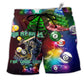 Billiard Rub My Ball For Christmas Neon Hawaiian Beach Shorts For Seasonal Summer Travel