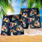 Billiard Tropical Leaf Summer Beach Shorts For Sunny Holidays And Comfortable Daily Styling