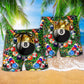 Billiard Warning Pool Shark On Duty Billiard Beach Shorts For Tropical Coastal Getaways