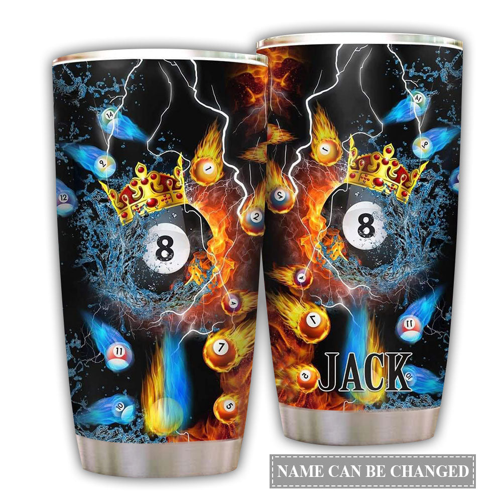 Billiard Water And Fire Personalized 20 Oz Tumbler For Coffee Travel And Daily Drinks