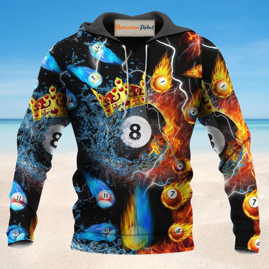 Billiard Fire Hoodie For Casual Activities Weekend Travel And Gift Ideas