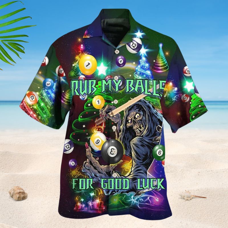 Billiard Rub Ball Christmas Hawaiian Shirt For Tropical Holidays, Outdoor Gatherings, And Everyday Comfort