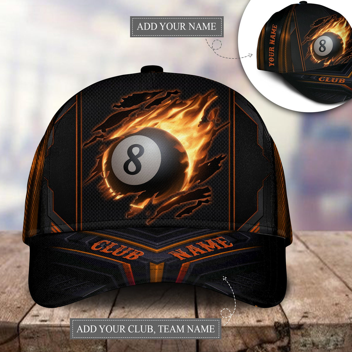 Billiard Team Personalized Classic Cap For Weekend Adventures Festivals And Gift Giving