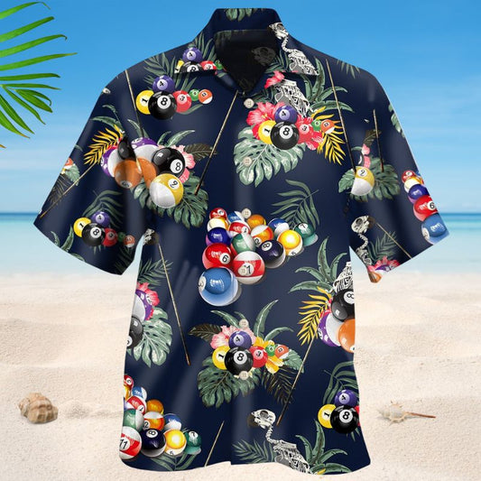 Tropical Billiard Hawaiian Shirt For Beach Days, Weekend Events, And Thoughtful Gift Giving