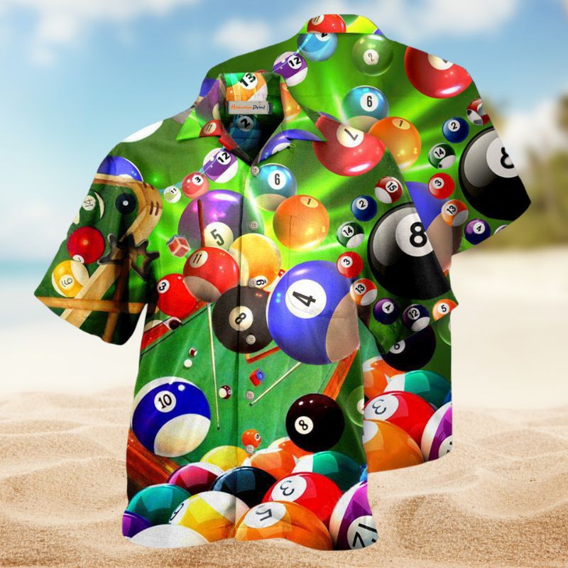 Billiard Where'S Cue Ball Going Hawaiian Shirt For Active Holidays, Resort Trips, And Warm Weather Gatherings