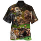Creative Funny Dogs Playing Billiards Hawaiian Shirt For Sports Fans, Summer Outings, And Relaxed Vacation Wear