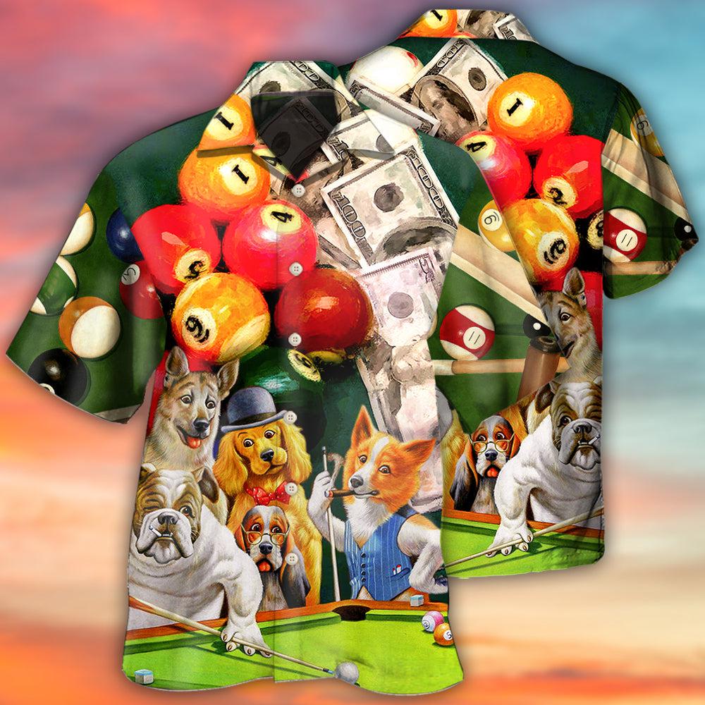 Funny Billiards Dog Hawaiian Shirt For Beach Days, Weekend Events, And Thoughtful Gift Giving