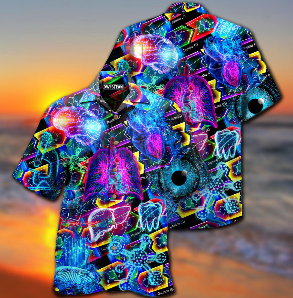 Biology Hawaiian Shirt With Detailed Graphic For Beach Days Resort Trips And Relaxed Everyday Style