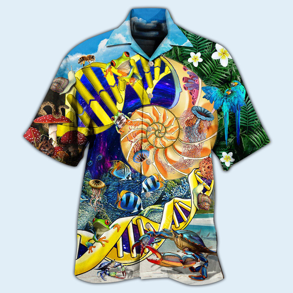 Biology Hawaiian Shirt With All Over Print For Resort Getaways Summer Adventures And Casual Gifting