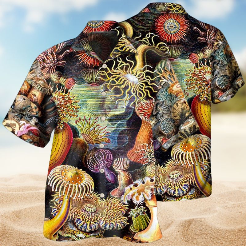 Biology Ocean Hawaiian Shirt For Summer Vacation, Beach Travel, And Casual Wear