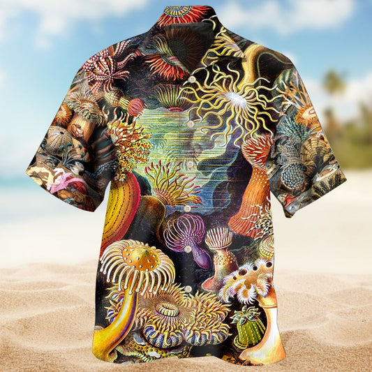 Biology Ocean Hawaiian Shirt For Summer Vacation, Beach Travel, And Casual Wear