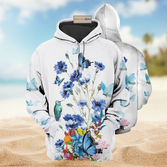 Floral Bird Butterfly Spring Love Hoodie For Weekend Trips Relaxed Outfits And Thoughtful Gifting