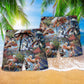 Bird Migration Nature Lover Beach Shorts Pattern View For Coastal Holidays And Casual Activities