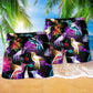 Neon Bird Animal Beach Shorts Pattern Detail For Resort Wear And Memorable Gift Ideas