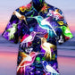 Neon Hummingbird Animals Hawaiian Shirt For Warm Weather Adventures And Everyday Comfort