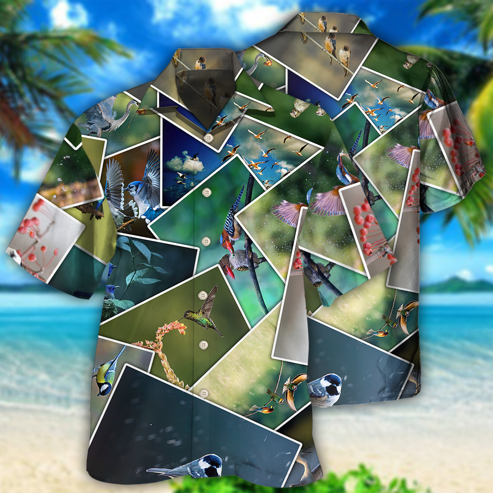 Tropical Bird Hawaiian Shirt With All Over Print For Coastal Trips Outdoor Events And Relaxed Summer Wear
