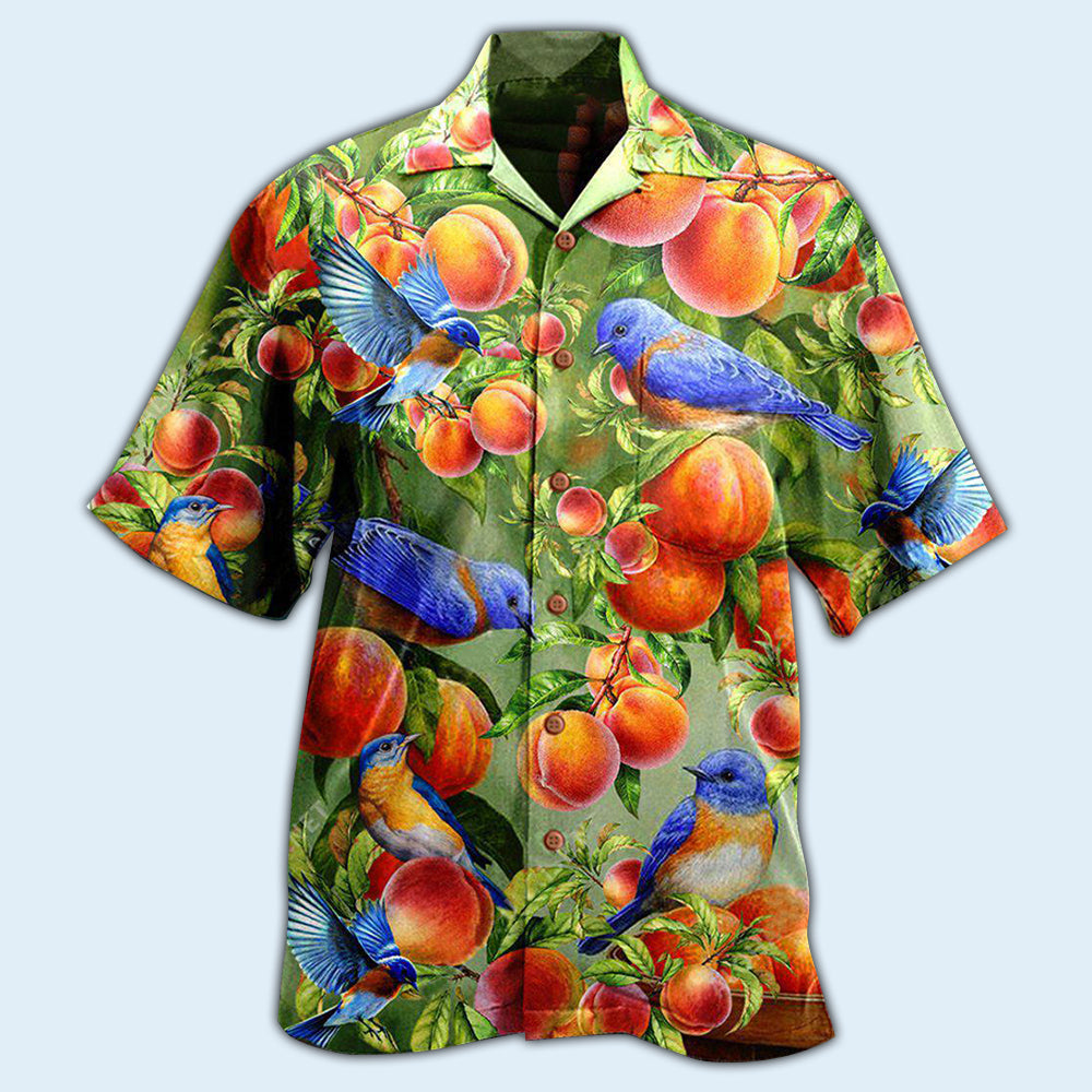 Blue Robin Bird Hawaiian Shirt With All Over Print For Island Trips Summer Gatherings And Comfortable Daily Wear