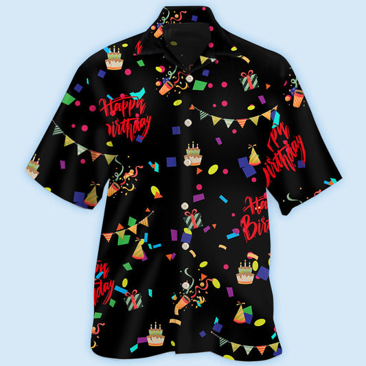 Birthday Party Hawaiian Shirt For Resort Trips, Coastal Parties, And Warm Weather Style