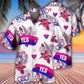Tropical Rainbow Pride Bisexual Leaf Affirmation Hawaiian Shirt For Summer Vacation, Beach Travel, And Casual Wear