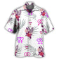 Tropical Rainbow Pride Bisexual Leaf Design Hawaiian Shirt For Summer Vacation, Beach Travel, And Casual Wear