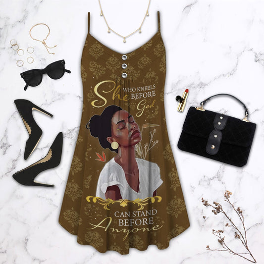 Black Women Faith Design Limited – Women's Summer Sleeveless V-Neck Camisole Dress