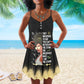 Black Storm V-Neck Sleeveless Cami Dress For Sunny Getaways And Thoughtful Gifting
