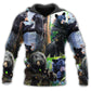 Black Bear Family Spring Hoodie For Animal Enthusiasts Outdoor Activities And Daily Wear
