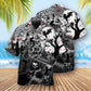 Black Cat Halloween Flying Horror Night Hawaiian Shirt Design Detail For Sunny Adventures And Casual Wear