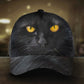Black Cat Fur Pattern Classic Cap For Daily Styling Weekend Travel And Outdoor Activities