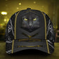Black Cat Hello Darkness Classic Cap For Coastal Trips Outdoor Activities And Gift Giving