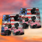 Black Cat America Independence Beach Shorts Pattern View For Heritage Inspired Vacation Wear
