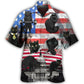 Patriotic American Cat Hawaiian Shirt Tropical Styling View For Coastal Travel